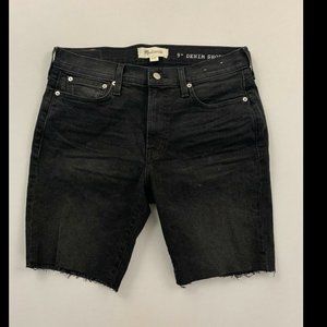 Madewell Men's Black 9" Denim Jean Shorts Size 31